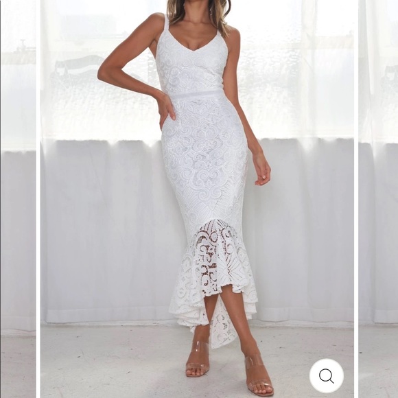 JAUS LIANA MIDI DRESS - WHITE - Picture 2 of 9